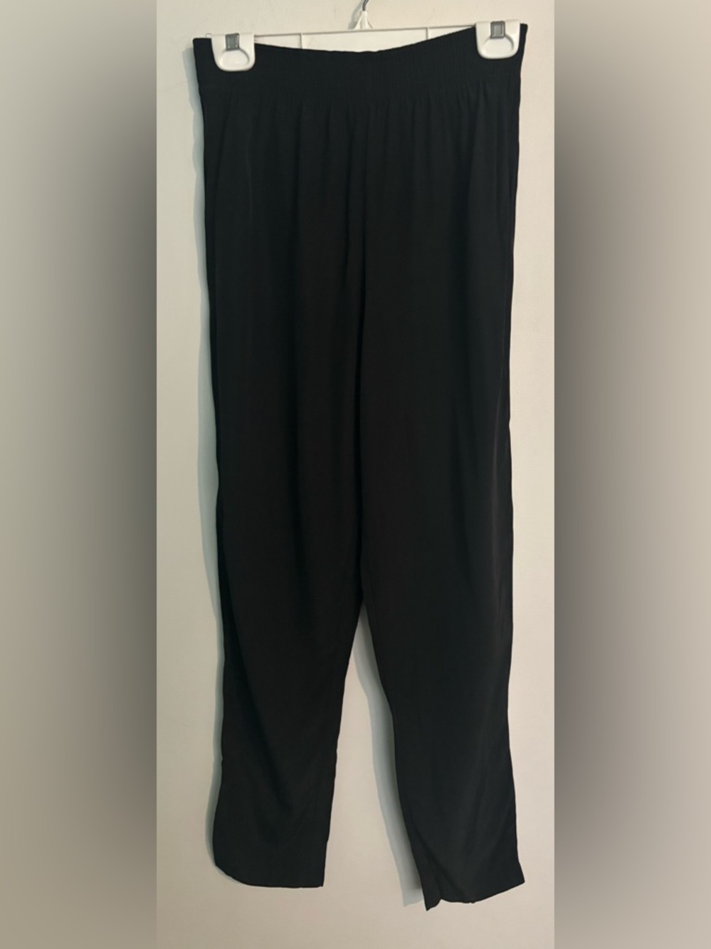 Vintage 90s Hot Stuff‎ Black Tapered Leg Elastic Waist Size Small Dress Pants